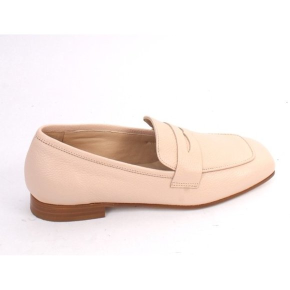 Luca Grossi 133 Beige Leather Classic Penny loafer Flat Shoe - Picture 3 of 8